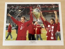 2005 LIVERPOOL FC CHAMPIONS LEAGUE FINAL PHOTO SIGNED DIETMAR HAMANN 12x16