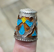 Silver & Enamel thimble -