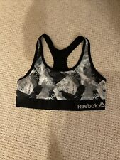 Reebok Sports Bra Vest Top Ladies Womens Running Gym Training Fitness - Black