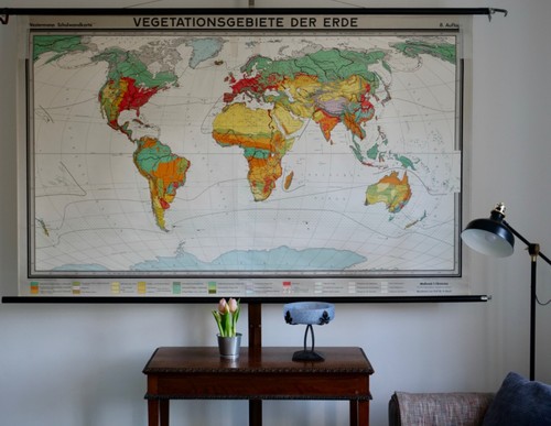 Vintage school wall map - |,