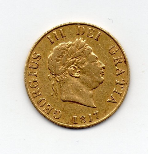 1817 gold half sovereign - gold,