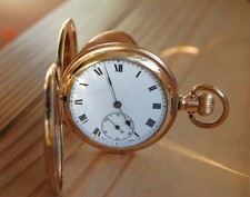 Antique Half Hunter G/P. Pocket Watch.  15 J. Tavannes Admiral. Fully Running.