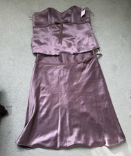 Next Women’s Beautiful Satin Lined Skirt  AND  Bustier Top Size 14 New