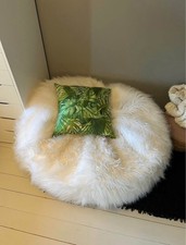Large white fluffy Faux Fur bean bag (handmade)