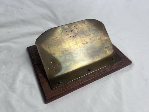 Arts crafts oak brass wall - &,