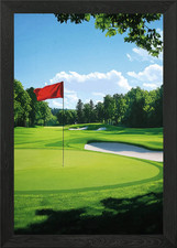 Golf Course Green Framed Wall
