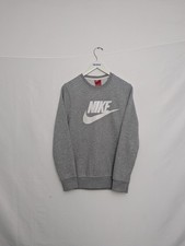 Nike Grey Swoosh Logo Crewneck