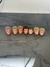 Vintage Action Man Heads X 7. Imperfect For Spares/repairs