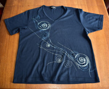 LADIES ELLIE LOUISE NAVY SUMMER T-SHIRT LARGE / 20