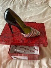 Striped with black stiletto