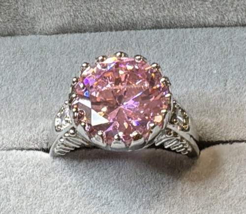Pink topaz ring - pink,