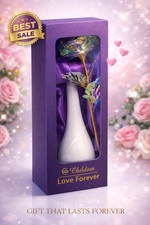 Single Rose With Vase New In