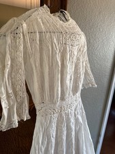 Antique Edwardian White Cotton