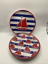 6 Pc Set  Melamine Nautical