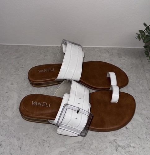 Vaneli slide white sandals - white,