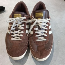 Adidas Size 9 Brown Franz Beckenbauer Lace Up Trainers