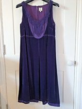 Noa Noa purple midi dress size M 12 silk velvet Wedding Occasion Christmas