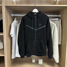 Nike Mens Tech Fleece Sherpa Jacket Full-Zip Hoodie Size S Black Cosy Windrunner