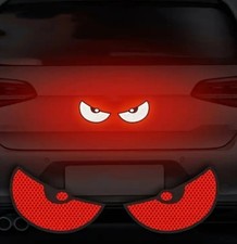 RED DEVIL MONSTER EYES REFLECTIVE Decal Stickers Vinyl Car Motorcycle Demon Eye 