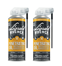 2 x Liquid Wrench Penetrating Oil Aerosol Smart Straw 400ml Frees Nuts & Bolts