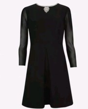 TED BAKER. HASWELL DRESS (BLACK) SIZE 4 / UK 14 