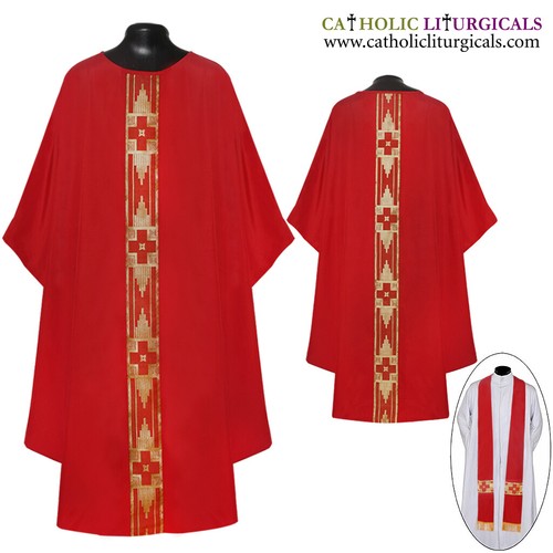New red gothic chasuble - red, &