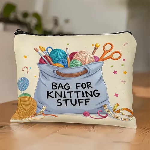 Zipped pouch knitting crochet - zipped,