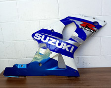 Suzuki GSXR1000 K1 K2 2001-2002 Right Side Fairing Panel Blue White OEM