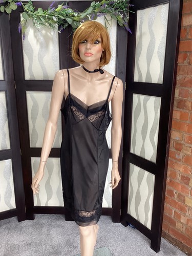Vintage nylon black slip - vintage,