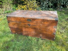 large vintage hardwood trunk