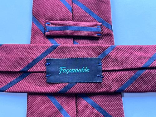 Faconnable silk tie burgundy - faconnable,