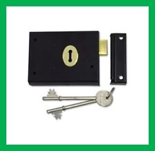 4" x 3" Black Rim Deadlock & 2