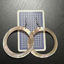 y2k shell earrings mother of pearl hoop dangle retro vintage boho 90s 2000s