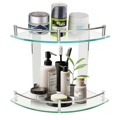 Bathroom corner shelf - shelf, glass