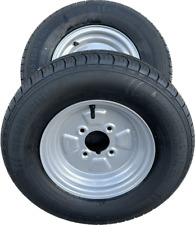 2x 145/80R10 74N trailer tyres Wheels 4 Stud 4inch PCD 67mm Centre
