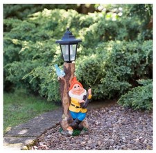 Garden Gnome with Solar Lamp
