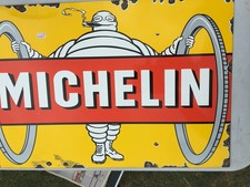 Large Michelin Enamel Sign, 4 Fixings Holes, Size- 23”x15”