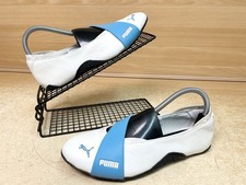 PUMA Vintage Speed Cat Racing Ballet Flats Women Uk Size 6 White & Blue
