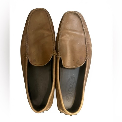 Elegant brown leather driving