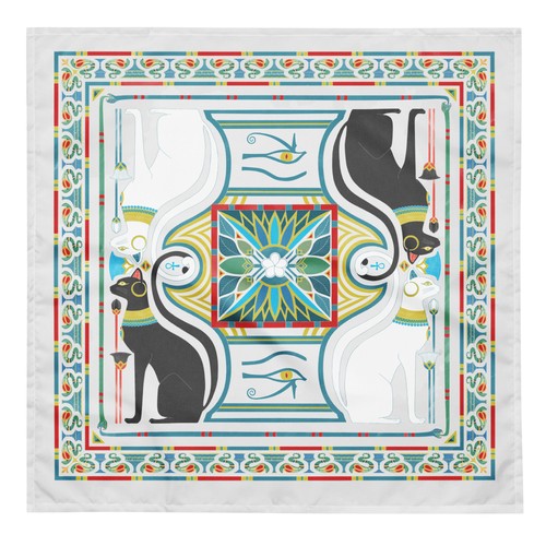 Bastet festival art - art, bandana
