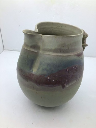 Art pottery large jug pitcher - art,