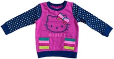 GIRLS SWEATSHIRT HELLO KITTY COTTON JUMPER TOP EX UK STORE 1 2 3 4 5 6 YEARS NEW