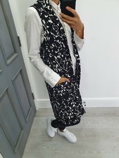 Dorothy Perkins sleeveless black and white monochrome waist coat size UK 8