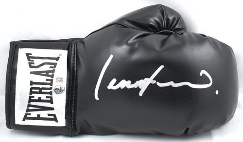 Lennox lewis autographed black - lennox,