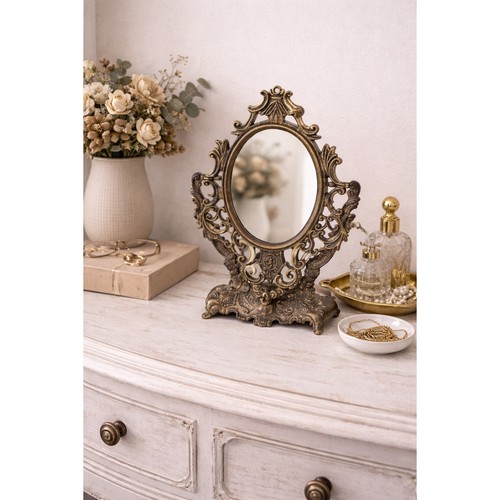 Antique brass filigree tilt - brass,