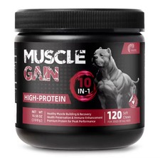 Snazzio’s 10 in 1 Dog Muscle Boost: premium whey protein, Chicken Flavour 300g.