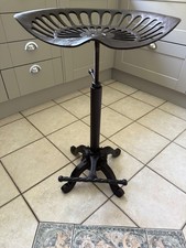 Cast Iron Tractor Stool Seat, Vintage / Rustic industrial Style, Adjustable