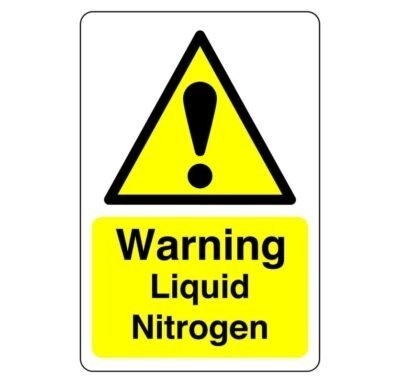 Warning liquid nitrogen sign - warning,