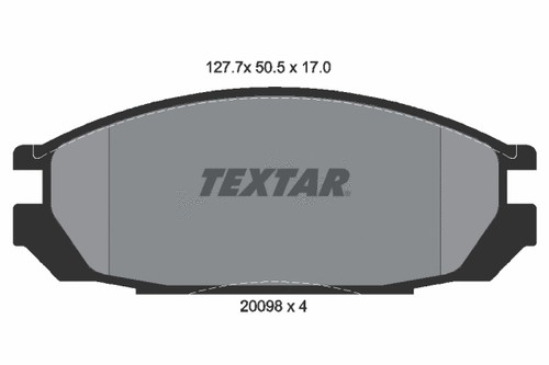 Front rear brake pad - front, set