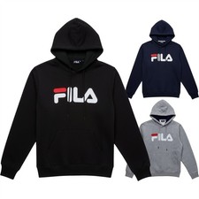 Mens FILA Hooded Sweatshirt Pullover Jumper Hoodie Fleece Warm Top